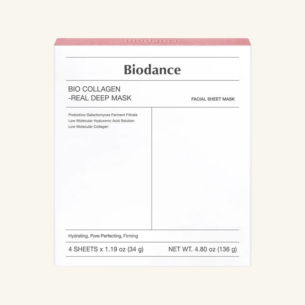Biodance
Bio Collagen Real Deep Mask for Pore Minimizing & Firming Care - Pack of 4 Masks