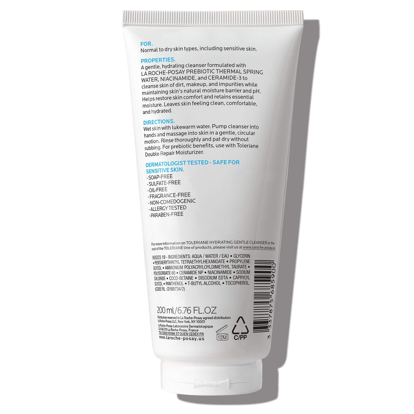 La Roche Posay Toleriane Hydrating Gentle Cleanser 200ml