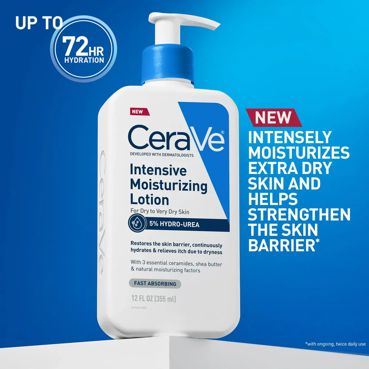 CeraVe Intensive Moisturizing Body Lotion for Dry to Very Dry Skin + Itch Relief 473ml