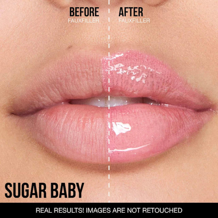 HUDA BEAUTY
Faux Filler Shiny Non-Sticky Lip Gloss - Sugar Baby