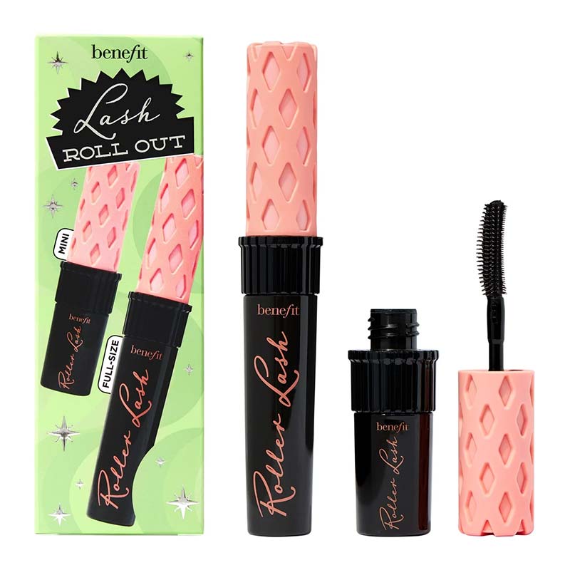 Benefit Lash Roll Out Duo Set- Full Size Roller Lash, Mini Roller Lash - Black