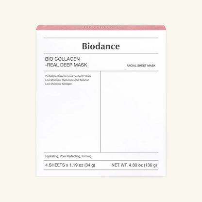 Biodance 
Bio Collagen Real Deep Mask for Pore Minimizing & Firming Care - Pack of 4 Masks