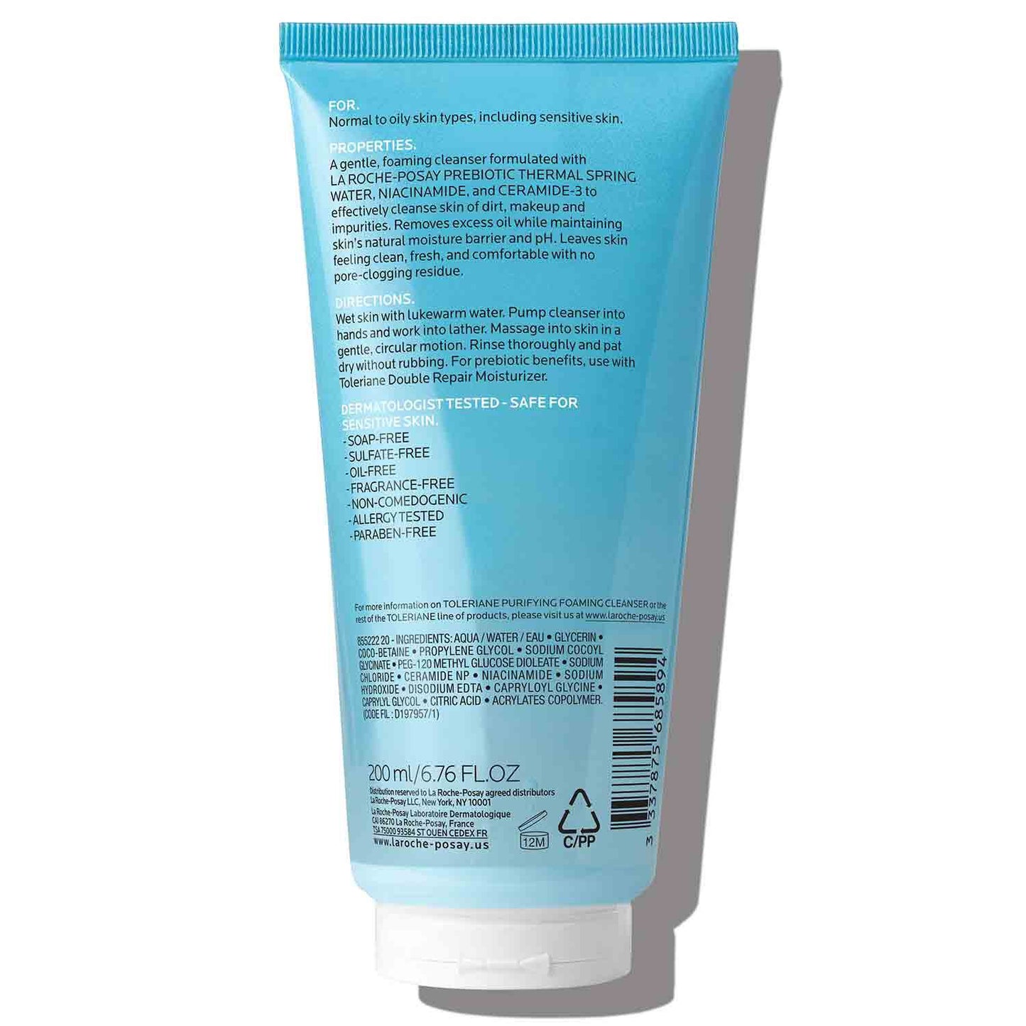 La Roche Posay Toleriane Purifying Foaming Cleanser 200ml