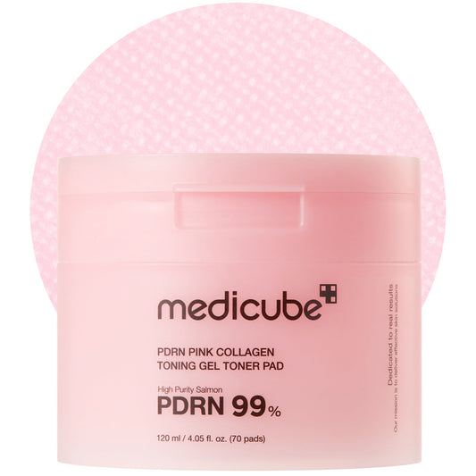 MEDICUBE PDRN Pink Collagen Toning Gel Toner Pad 70 Sheets