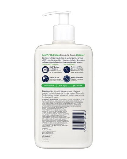 Cerave Hydrating Cream to Foam Cleanser 473ml