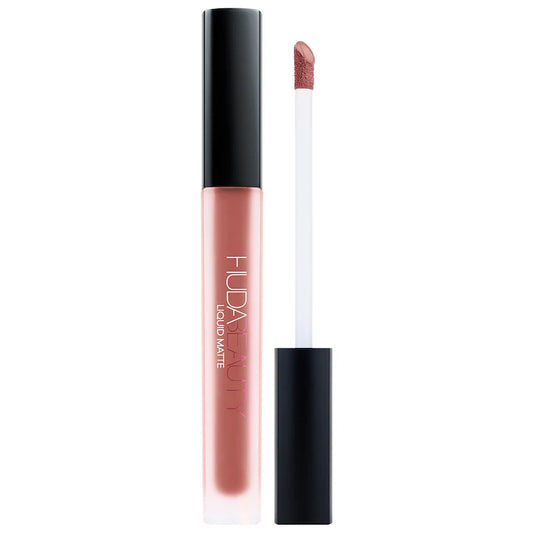HUDA BEAUTY 
Liquid Matte Ultra-Comfort Transfer-proof Lipstick - Bombshell