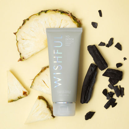 Wishful Yo Detox Charcoal Face & Body Enzyme Scrub 100ml
